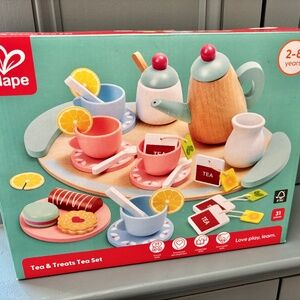 Hape New in Box! Wooden Tea Party Set Toy